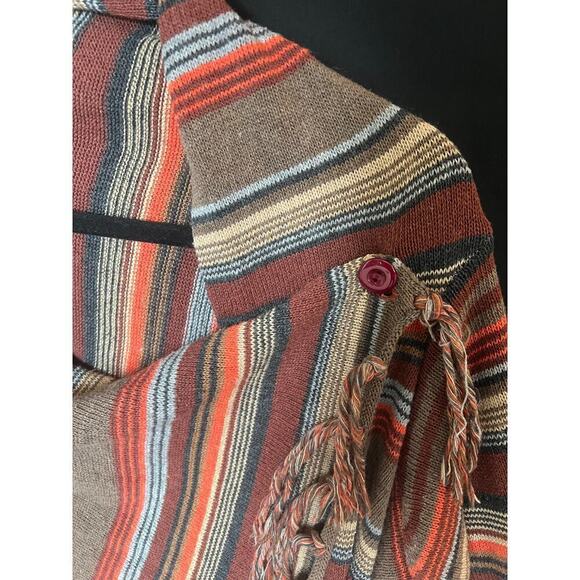 Womens Open Front Knit Sweater / Fall / Fringe / Flowy - Picture 2 of 6